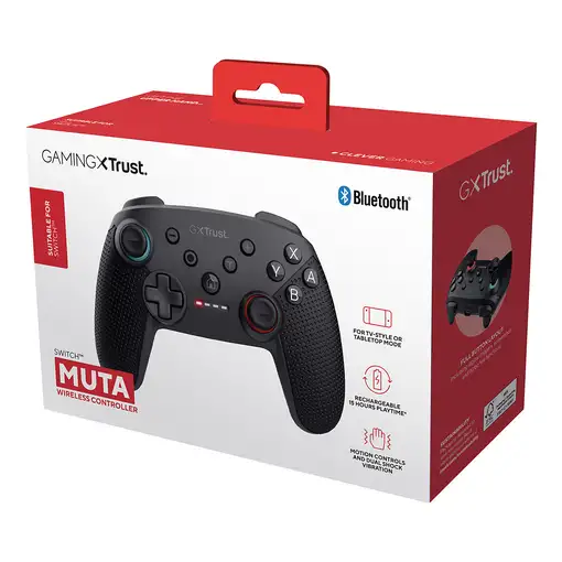 Trust GXT 1246 MUTA Negro Bluetooth Gamepad Analógico/Digital Nintendo Switch, Nin