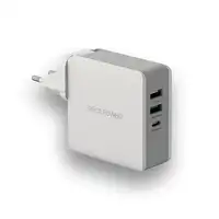 RealPower DeskCharge-65 Travel Universal Gris Corriente alterna Interior