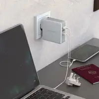 RealPower DeskCharge-65 Travel Universal Gris Corriente alterna Interior