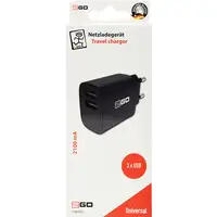 2GO 794250 cargador de dispositivo móvil Universal Negro Corriente alterna Interio