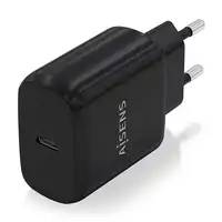 AISENS Cargador USB-C PD3.0 1 Puerto 1xUSB-C 25W, Negro