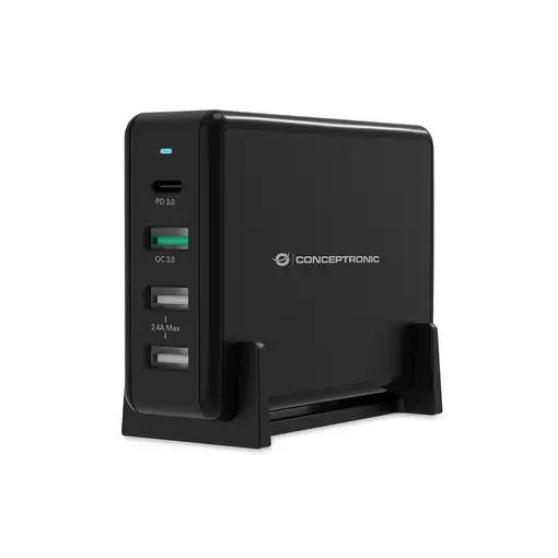 Conceptronic OZUL01B cargador de dispositivo móvil Universal Negro Corriente alter