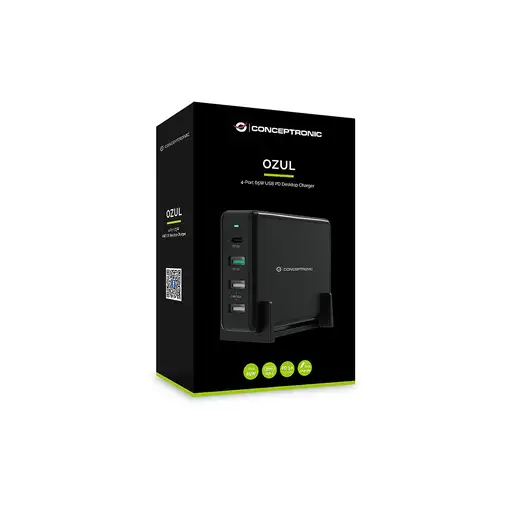 Conceptronic OZUL01B cargador de dispositivo móvil Universal Negro Corriente alter