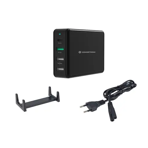 Conceptronic OZUL01B cargador de dispositivo móvil Universal Negro Corriente alter