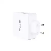 TooQ Cargador de Pared doble puerto USB-C PD + USB A QC3.0, 48W
