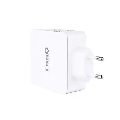TooQ Cargador de Pared doble puerto USB-C PD + USB A QC3.0, 48W