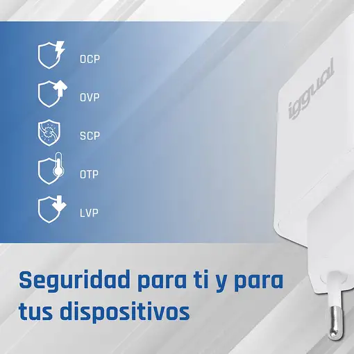 iggual Cargador rápido de pared USB PD tipo C 30W