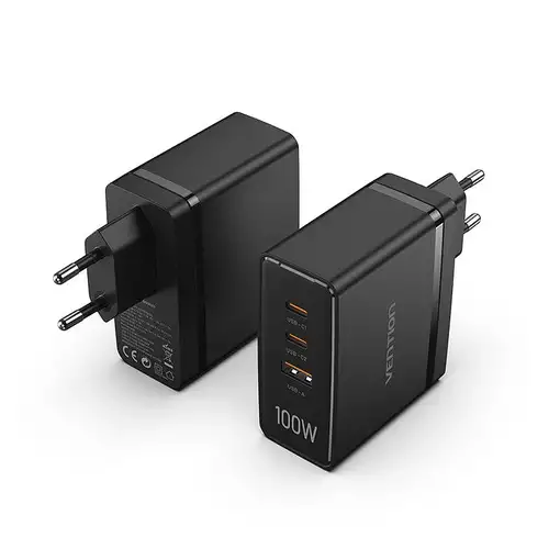 Vention Cargador de Pared FEGB0-EU/ 2xUSB Tipo-C/ 1xUSB/ 100W