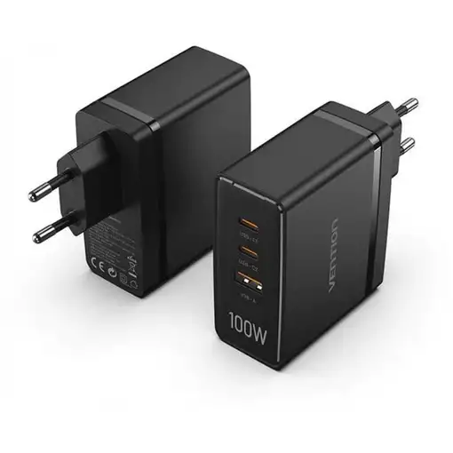 Vention Cargador de Pared FEGB0-EU/ 2xUSB Tipo-C/ 1xUSB/ 100W