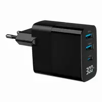 Gembird TA-UC-PDQC30LCD-BK-02 cargador de dispositivo móvil Universal Negro Corrie