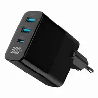 Gembird TA-UC-PDQC30LCD-BK-02 cargador de dispositivo móvil Universal Negro Corrie