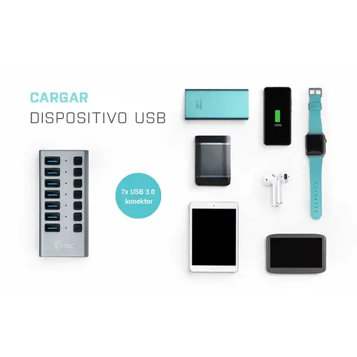 i-tec USB 3.0 Charging HUB 7port + Power Adapter 36 W