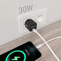 AISENS Cargador Gan 30W, 1xUSB-C PD3.0 QD4.0, Negro