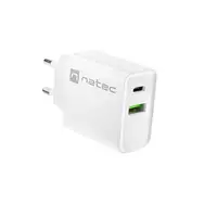 NATEC RIBERA Universal Blanco Corriente alterna Carga rápida Interior