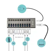 i-tec USB 3.0 Charging HUB 10 port + Power Adapter 48 W