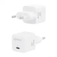 AISENS Cargador GaN 25W, 1xUSB-C PD3.0 QC4.0, Blanco