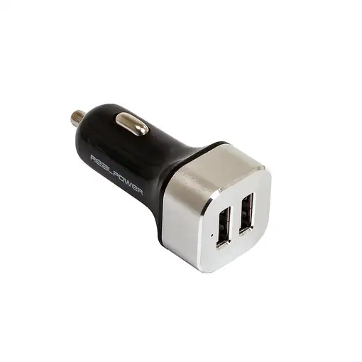 RealPower 176635 cargador de dispositivo móvil Universal Negro, Plata Corriente al