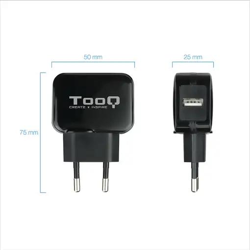 TooQ TQWC-1S01 cargador de dispositivo móvil Universal Negro Corriente alterna Int