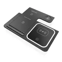 AISENS Cargador Inalambrico USB-C 3 En 1 De 15W Para Movil, Apple Watch, Ariculare