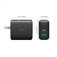 AUKEY PA-D5 cargador de dispositivo móvil Universal Negro Corriente alterna Carga