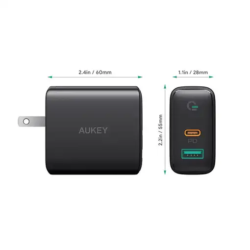 AUKEY PA-D5 cargador de dispositivo móvil Universal Negro Corriente alterna Carga