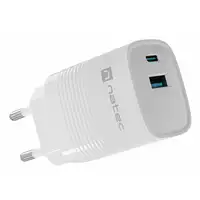 NATEC NUC-2140 cargador de dispositivo móvil Universal Blanco Corriente alterna Ca