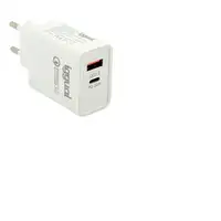 iggual Cargador doble USB QC3.0 + tipo C PD 20W