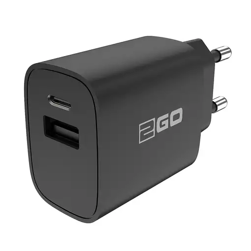2GO 797273 cargador de dispositivo móvil Universal Negro Corriente alterna Carga r