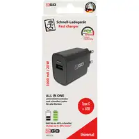 2GO 797273 cargador de dispositivo móvil Universal Negro Corriente alterna Carga r