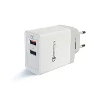 Eightt EQC2V2 cargador de dispositivo móvil Universal Gris, Blanco Corriente alter