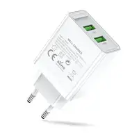 Vention Cargador de Pared FBAW0-EU/ 2xUSB/ 18W/ Blanco