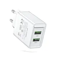 Vention Cargador de Pared FBAW0-EU/ 2xUSB/ 18W/ Blanco