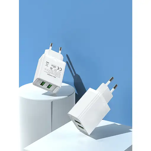 Vention Cargador de Pared FBAW0-EU/ 2xUSB/ 18W/ Blanco