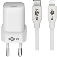 Goobay 64575 cargador de dispositivo móvil Smartphone Blanco Corriente alterna Car