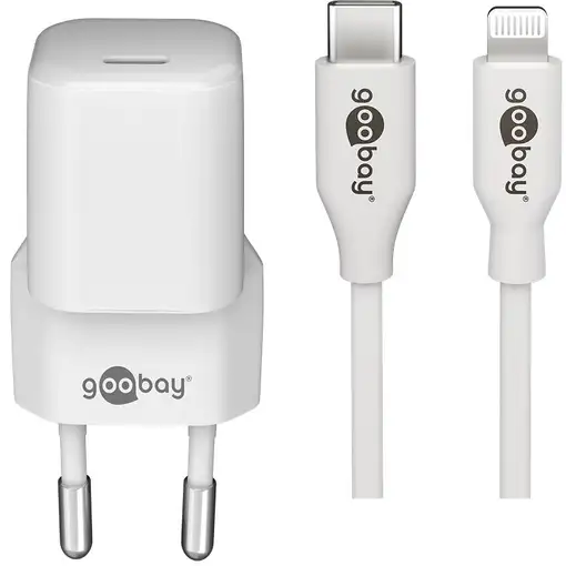 Goobay 64575 cargador de dispositivo móvil Smartphone Blanco Corriente alterna Car