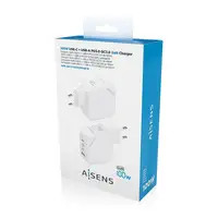 AISENS Cargador GaN 100W, 3xUSB-C PD3.0 QC4.0, 1xUSB-A QC3.0, Blanco