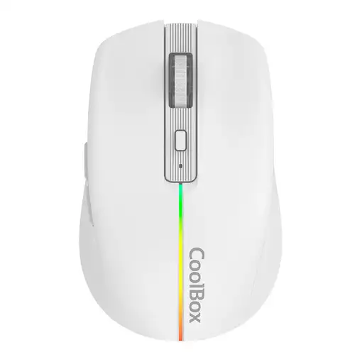 CoolBox GAMING RATON W01 BLANCO INALAMBRICO RECARGABLE 1600DPI SILENTCLICK