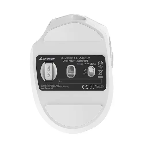 Sharkoon OfficePal M25W ratón Juego mano derecha RF Wireless + USB Type-C Óptico 4