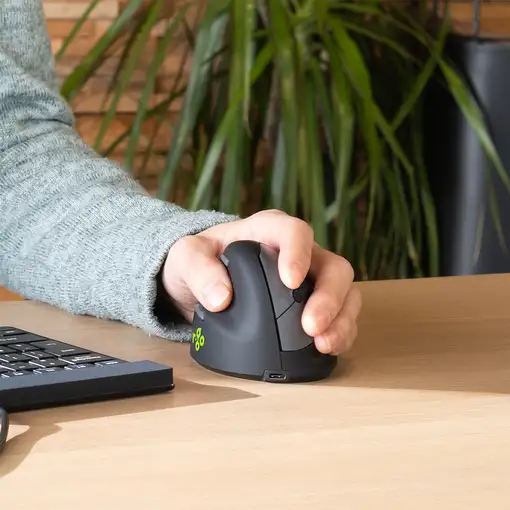 R-Go Tools Ratón ergonómico R-Go HE Break con software de pausa, mediano (tamaño d