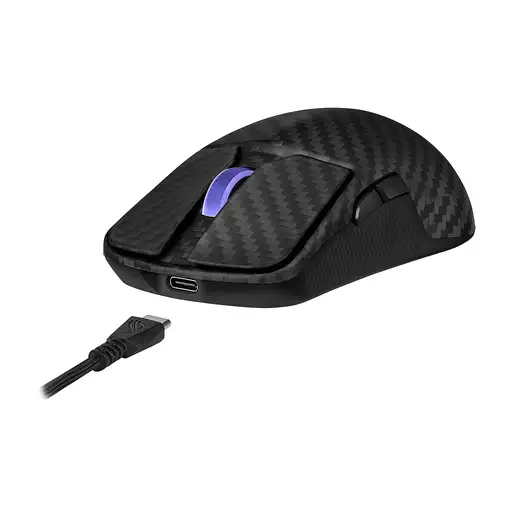 ASUS ROG Harpe Ace Extreme ratón Juego mano derecha RF Wireless + Bluetooth + USB