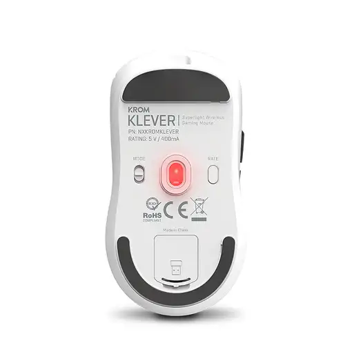 Krom Klever ratón Juego mano derecha RF inalámbrico Óptico 10000 DPI