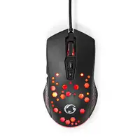 Nedis GMWD410BK ratón Juego mano derecha USB tipo A Óptico 7200 DPI