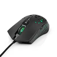 Nedis GMWD410BK ratón Juego mano derecha USB tipo A Óptico 7200 DPI