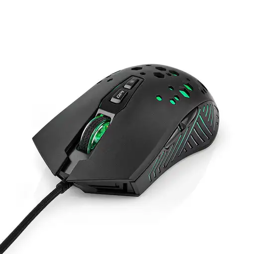 Nedis GMWD410BK ratón Juego mano derecha USB tipo A Óptico 7200 DPI