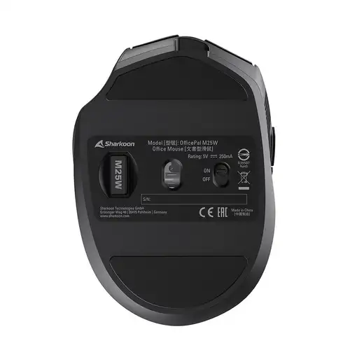 Sharkoon OfficePal M25W ratón Juego mano derecha RF Wireless + USB Type-C Óptico 4