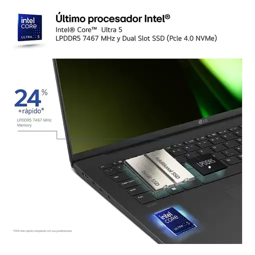 LG Gram 16Z90S-G.AD7BB ordenador portatil Intel Core Ultra 7 155H Portátil 40,6 cm