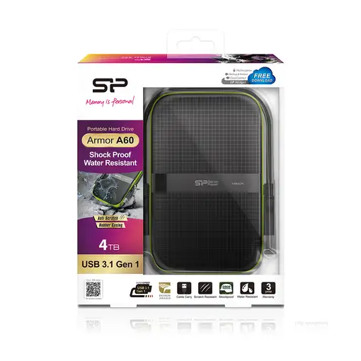 Silicon Power Armor A60 disco duro externo 4 TB 2.5" Micro-USB B 3.2 Gen 1 (3.1 Ge