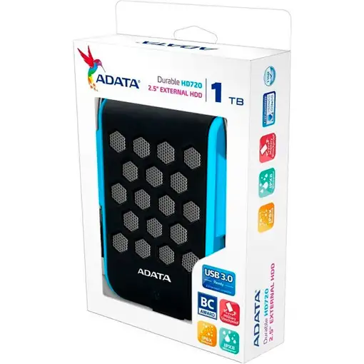 ADATA HD720 disco duro externo 1 TB USB tipo A 3.2 Gen 1 (3.1 Gen 1) Negro, Azul