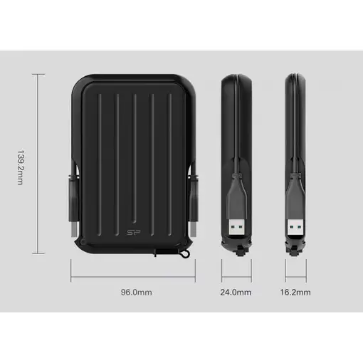 Silicon Power A66 disco duro externo 4 TB USB tipo A 3.2 Gen 1 (3.1 Gen 1) Negro,