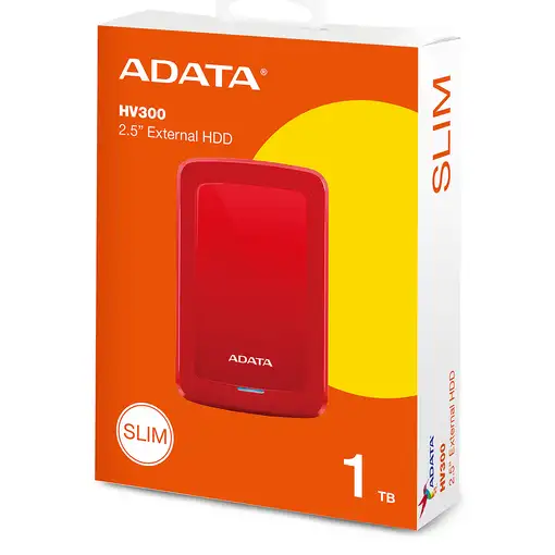 ADATA HV300 disco duro externo 1 TB 2.5'' 3.2 Gen 1 (3.1 Gen 1) Rojo